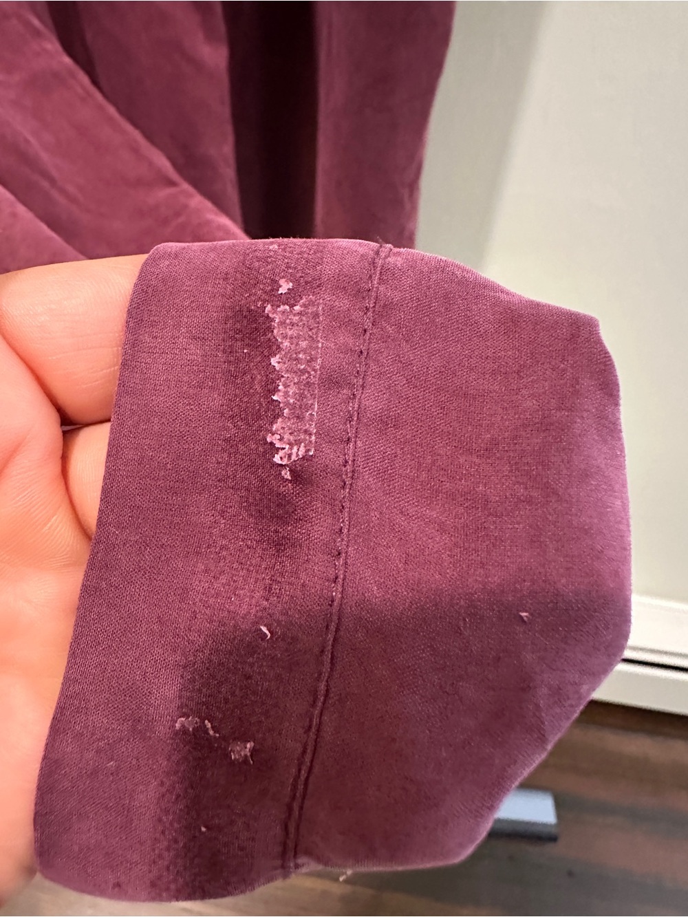 Marine Layer Wide-Leg Pull-On Pants in Berry - Picture 6 of 7
